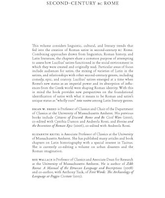 خرید و دانلود نسخه کامل کتاب Lucilius and Satire in Second-Century BC Rome