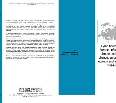 خرید و دانلود نسخه کامل کتاب Lyme borreliosis in Europe: influences of climate and climate change, epidemiology, ecology and adaptation measures