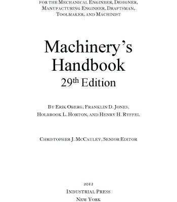 خرید و دانلود نسخه کامل کتاب Machinery’s Handbook 29th Edition