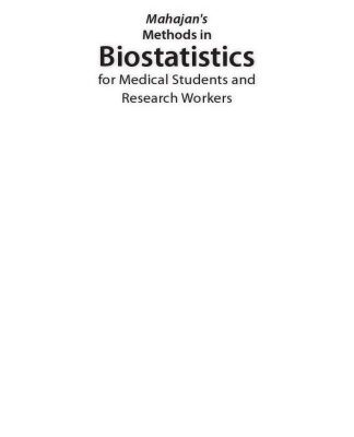خرید و دانلود نسخه کامل کتاب Mahajan’s Methods in Biostatistics for Medical Students and Research Workers