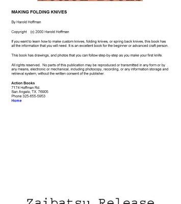 خرید و دانلود نسخه کامل کتاب Making Folding Knives