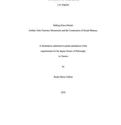 خرید و دانلود نسخه کامل کتاب Making Kleos mortal: Archaic Attic funerary monuments and the construction of social memory
