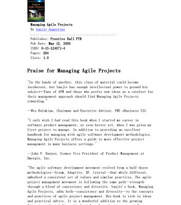 خرید و دانلود نسخه کامل کتاب Managing Agile Projects