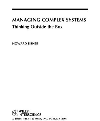 خرید و دانلود نسخه کامل کتاب Managing Complex Systems: Thinking Outside the Box