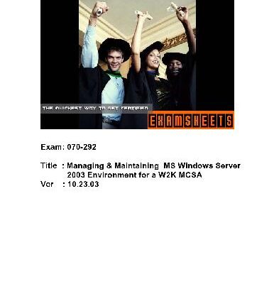 خرید و دانلود نسخه کامل کتاب Managing & Maintaining MS Windows Server 2003 Environment a W2K MCSA (ver. 10.23.03)