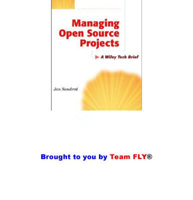 خرید و دانلود نسخه کامل کتاب Managing Open Source Projects: A Wiley Tech Brief