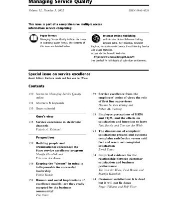 خرید و دانلود نسخه کامل کتاب Managing Service Quality, Volume 12, Number 3, 2002