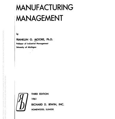 خرید و دانلود نسخه کامل کتاب Manufacturing management