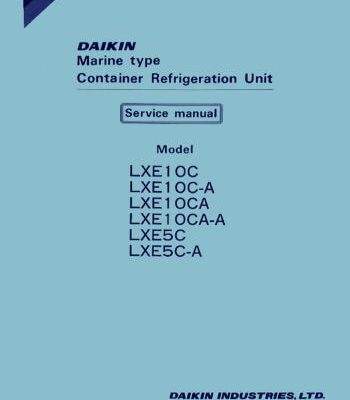 خرید و دانلود نسخه کامل کتاب Marine type Conteiner Refrigeration Unit. Service manual. Model LXE1OC, LXE1OC-A, LXE1OCA, LXE1OCA-A, LXE5C, LXE5C-A