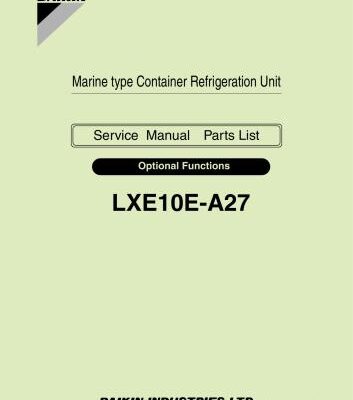 خرید و دانلود نسخه کامل کتاب Marine type Conteiner Refrigeration Unit. Service Manual & PartsList. Model LXE10E-A27