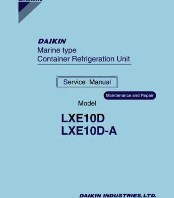 خرید و دانلود نسخه کامل کتاب Marine type Conteiner Refrigeration Unit. Service Manual. Model LXE10D, LXE10D-A