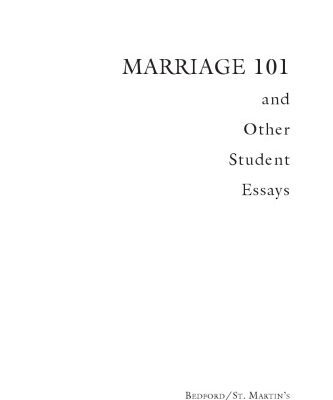 خرید و دانلود نسخه کامل کتاب Marriage 101 and Other Student Essays