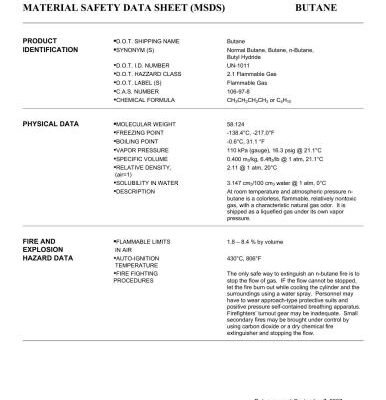 خرید و دانلود نسخه کامل کتاب Material Safety Data Sheet for Butane – Паспорт безопасности Бутана