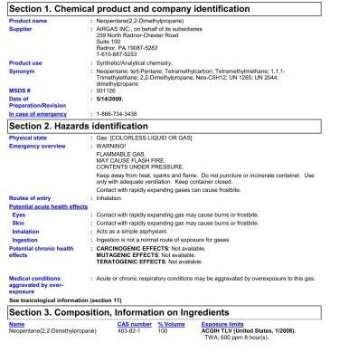 خرید و دانلود نسخه کامل کتاب Material Safety Data Sheet for Neopentane (2, 2-Dimethylpropane) – Паспорт безопасности Неопентана (2, 2-Диметилпропана)