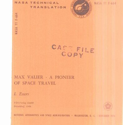 خرید و دانلود نسخه کامل کتاب Max Valier – A Pioneer Of Space Travel