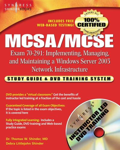 خرید و دانلود نسخه کامل کتاب MCSA/MCSE Exam 70-291 Study Guide and Training System: Implementing, Managing, and Maintaining a Windows Server 2003 Network Infrastructure