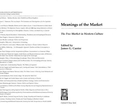 خرید و دانلود نسخه کامل کتاب Meanings of the Market: The Free Market in Western Culture (Explorations in Anthropology)