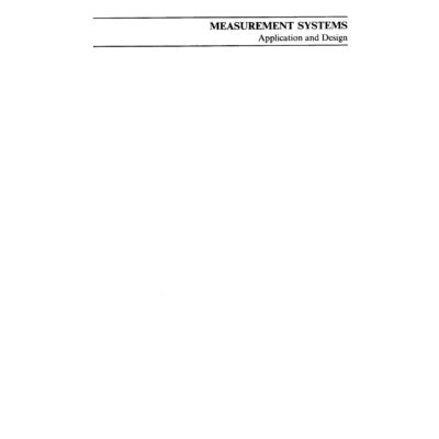 خرید و دانلود نسخه کامل کتاب Measurement systems: application and design