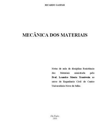 خرید و دانلود نسخه کامل کتاب Mecânica dos Materiais