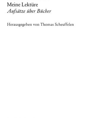 خرید و دانلود نسخه کامل کتاب Meine Lektüre. Aufsätze über Bücher