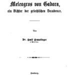 خرید و دانلود نسخه کامل کتاب Meleagros von Gadara, ein Dichter der griechischen Decadence [Dekadenz]