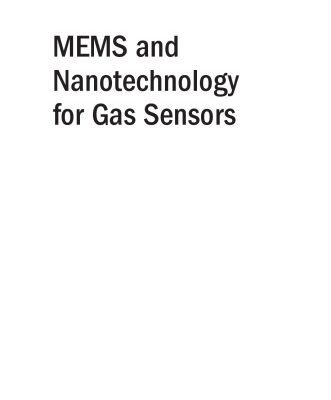 خرید و دانلود نسخه کامل کتاب MEMS and nanotechnology for gas sensors