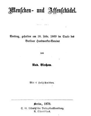 خرید و دانلود نسخه کامل کتاب Menschen- und Affenschädel. Vortrag, gehalten am 18. Febr. 1869 im Saale des Berliner Handwerker-Vereins