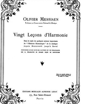 خرید و دانلود نسخه کامل کتاب Messiaen – Vingt Lecons d’Harmonie