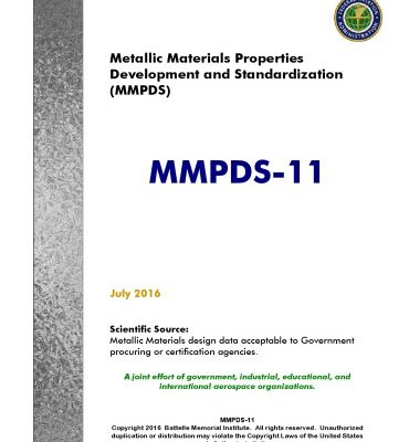 خرید و دانلود نسخه کامل کتاب Metallic Materials Properties Development and Standardization (MMPDS-11)
