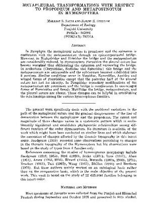 خرید و دانلود نسخه کامل کتاب Metapleural transformations with respect to propodeum and metapostnotum in Hymenoptera