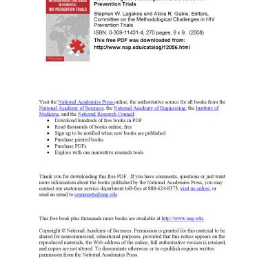 خرید و دانلود نسخه کامل کتاب Methodological Challenges in Biomedical HIV Prevention Trials
