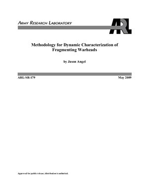 خرید و دانلود نسخه کامل کتاب Methodology for dynamic characterization of fragmenting warheads