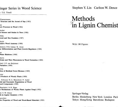 خرید و دانلود نسخه کامل کتاب Methods in Lignin Chemistry (Springer Series in Wood Science)