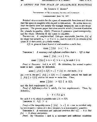 خرید و دانلود نسخه کامل کتاب Metric for the Space of Measurable Functions