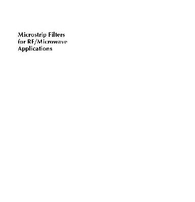 خرید و دانلود نسخه کامل کتاب Microstrip Filters for RF/Microwave Applications