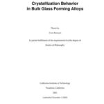خرید و دانلود نسخه کامل کتاب Microstructure and Crystallization Behavior in Bulk Glass Forming Alloys