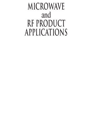 خرید و دانلود نسخه کامل کتاب Microwave and RF Product Applications (Principles and Applications in Engineering)