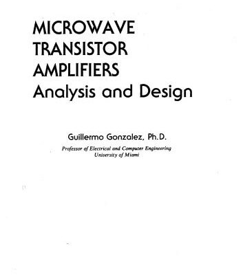 خرید و دانلود نسخه کامل کتاب Microwave Transistor Amplifiers: Analysis and Design