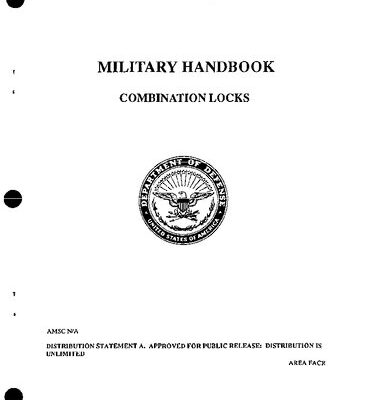 خرید و دانلود نسخه کامل کتاب Military Handbook – Combination Locks – MIL-HDBK-1013-08