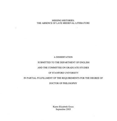 خرید و دانلود نسخه کامل کتاب Missing histories : the absence of late medieval literature