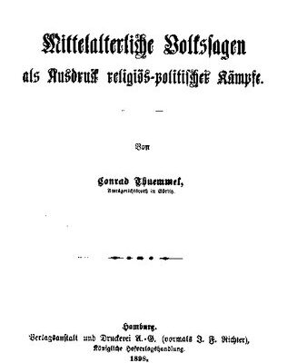 خرید و دانلود نسخه کامل کتاب Mittelalterliche Sagen als Ausdruck religiös-politischer Kämpfe