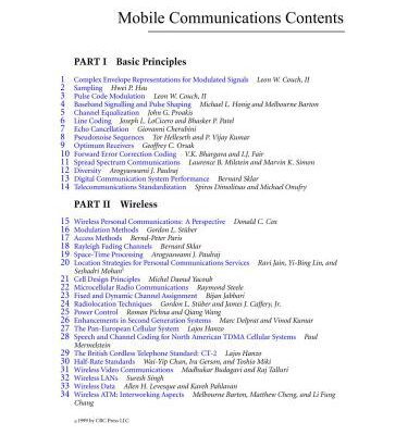 خرید و دانلود نسخه کامل کتاب Mobile Communications Contents