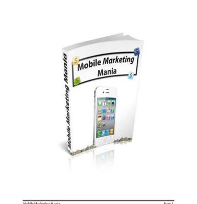 خرید و دانلود نسخه کامل کتاب Mobile Marketing Mania