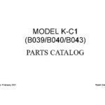 خرید و دانلود نسخه کامل کتاب Model K-C1. (B039, B040, B043) parts catalog