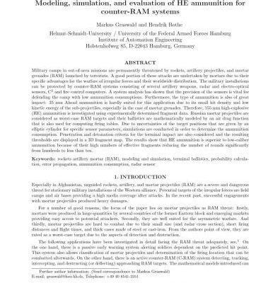 خرید و دانلود نسخه کامل کتاب Modeling, simulation, and evaluation of HE ammunition for counter-RAM systems