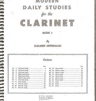 خرید و دانلود نسخه کامل کتاب Modern Daily Studies for the Clarinet. Book 1