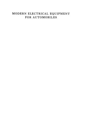 خرید و دانلود نسخه کامل کتاب Modern Electrical Equipment for Automobiles: Motor Manuals Volume Six