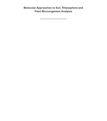خرید و دانلود نسخه کامل کتاب Molecular Approaches to Soil, Rhizosphere and Plant Microorganism Analysis (Cabi Publishing)