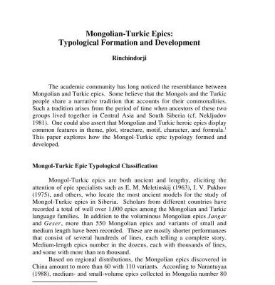 خرید و دانلود نسخه کامل کتاب Mongolian-Turkic epics: typological formation and development