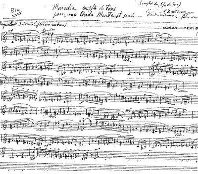 خرید و دانلود نسخه کامل کتاب Monodies en ¼ (quarts) de tons pour une onde Martenot seule, manuscript